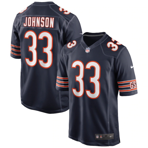 mens nike jaylon johnson navy chicago bears game jersey